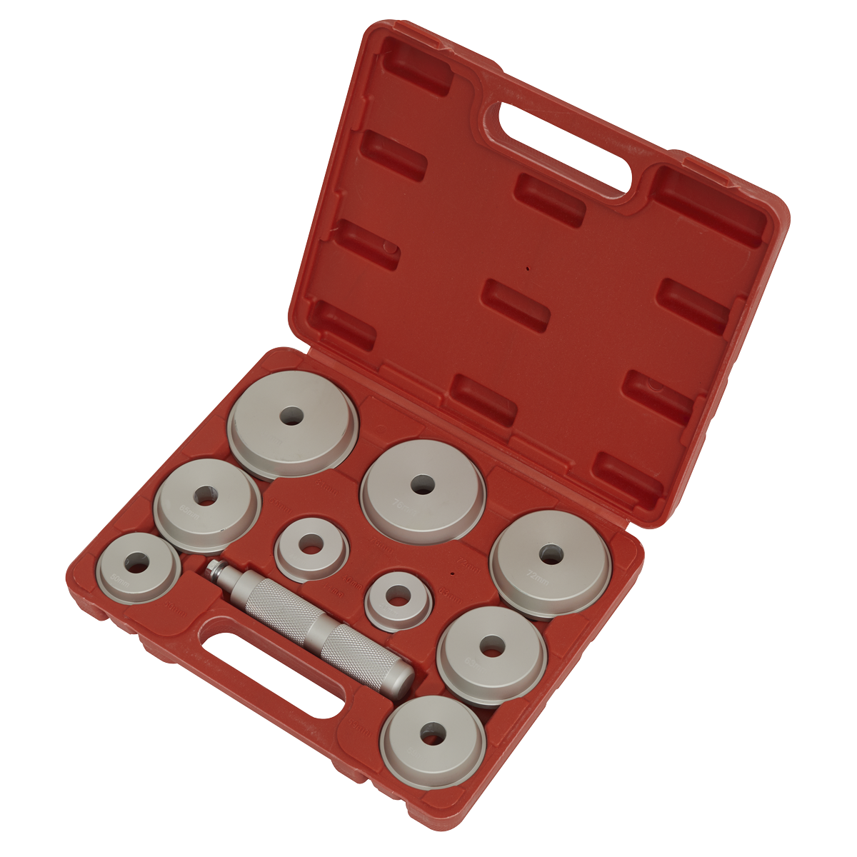 Sealey 10 Pieces Aluminium Bearing Race & Seal Driver Set - Silver VS703