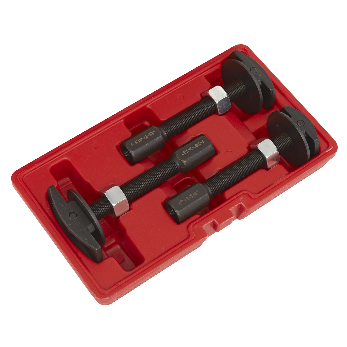 Sealey Axle Bearing Puller Set 3 Pieces Removal Storage Case 20 24 30mm VS7033