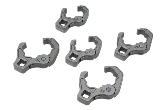 LASER 9076 Ratchet Flare Nut Wrench Set 1/2" Drive 5pc Stainless Steel Tool