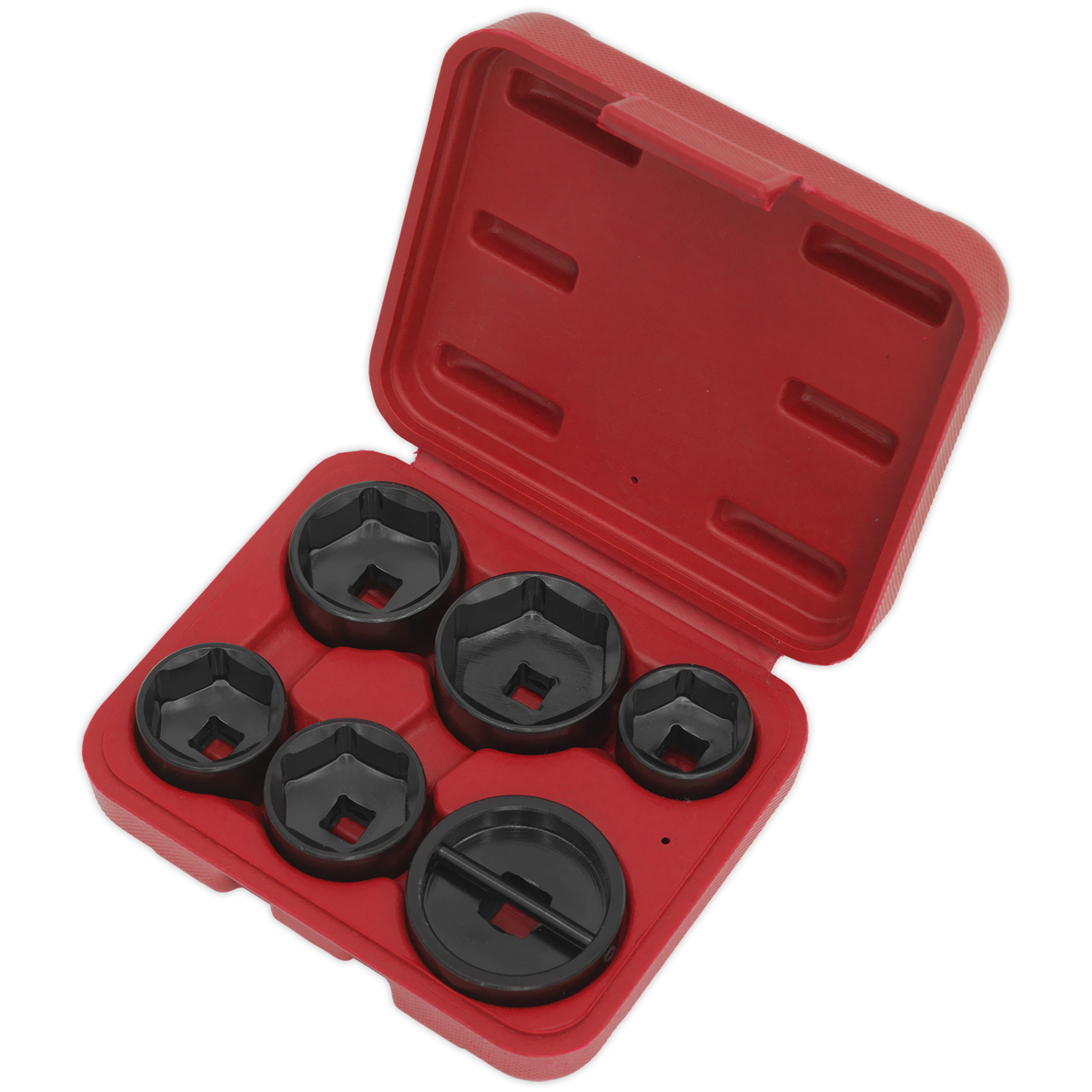 Sealey Oil Filter Cap Wrench Set Low Profile Design 6pc 3/8" Square Drive VS7103