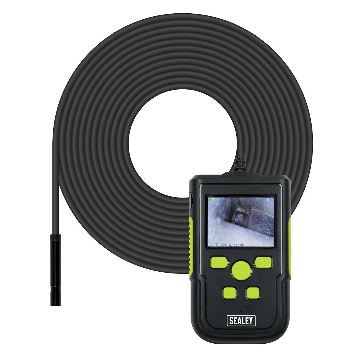 Sealey Ø8mm Camera Video Borescope With 60mm Colour LCD Screen 10m Cable VS8112