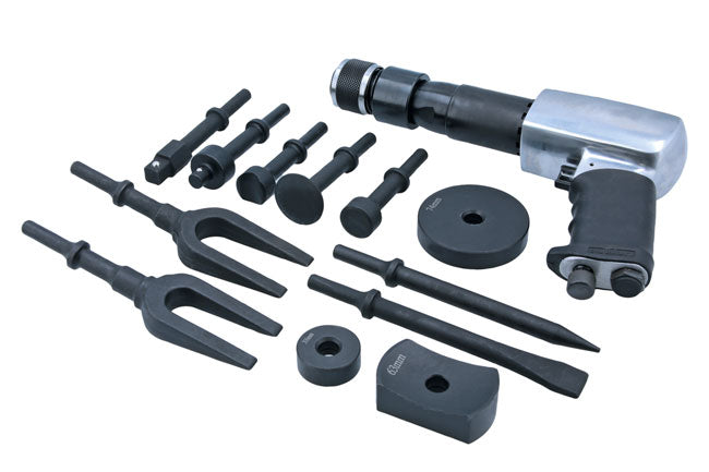 LASER 9093 Air Hammer Chisel Set 13pc Steel For Automotive Repairs Maintenance