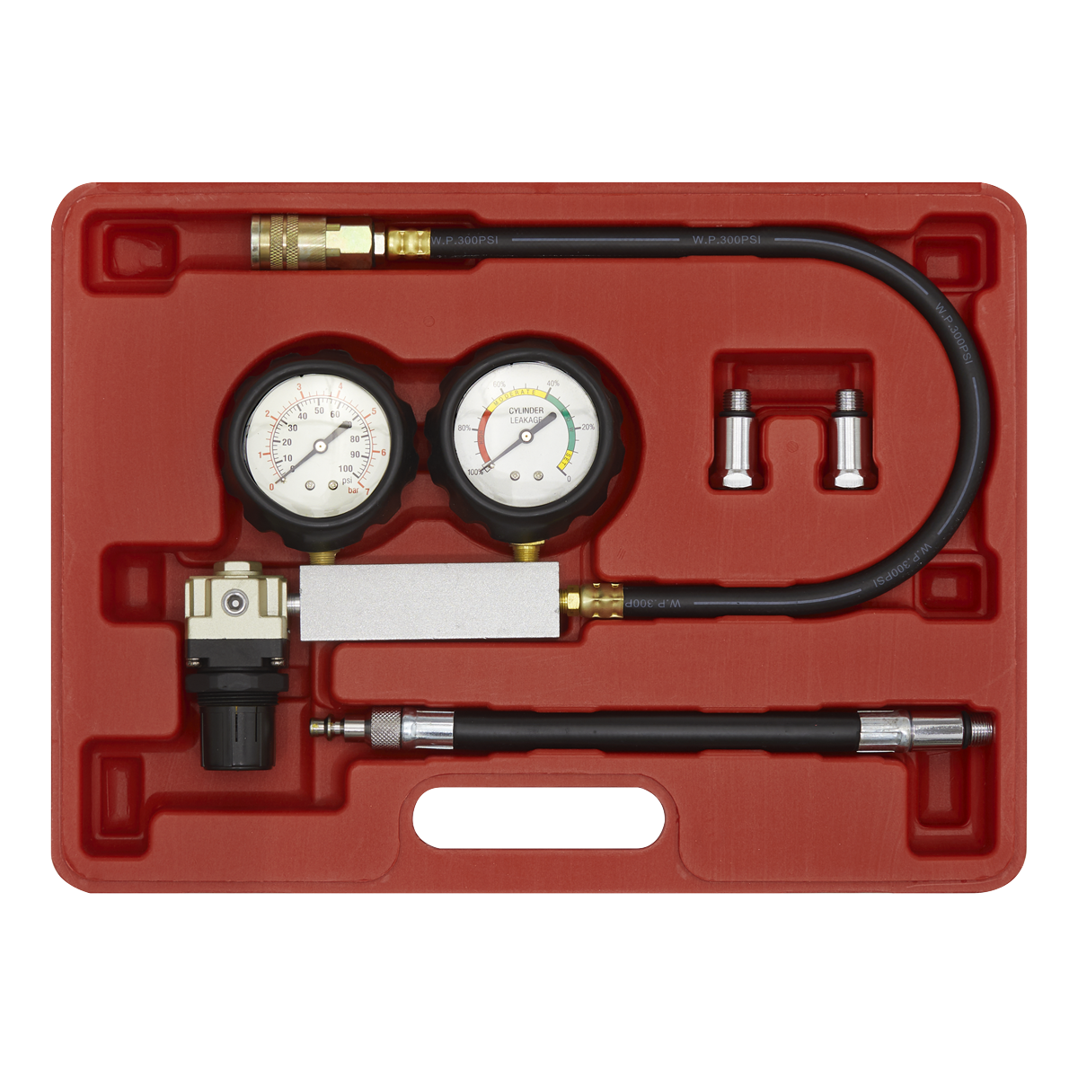 Sealey Petrol Engine Cylinder Leakage Tester - 2-Gauge With Storage Case VSE2020
