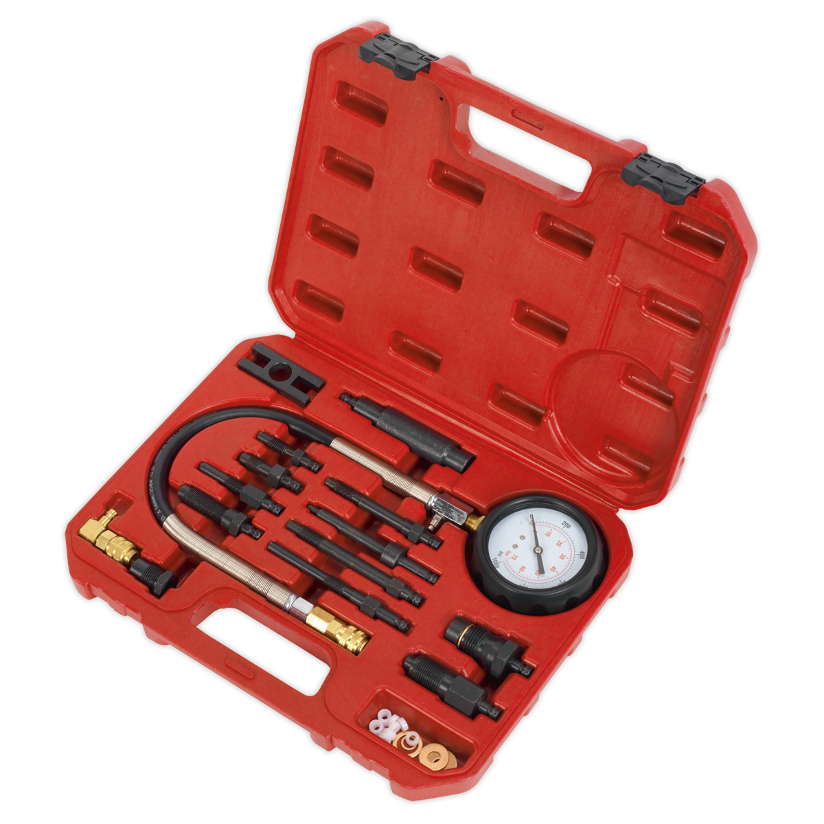 Sealey Diesel Engine Compression Test Kit Ø60mm Gauge With Rubber Bumper VSE204