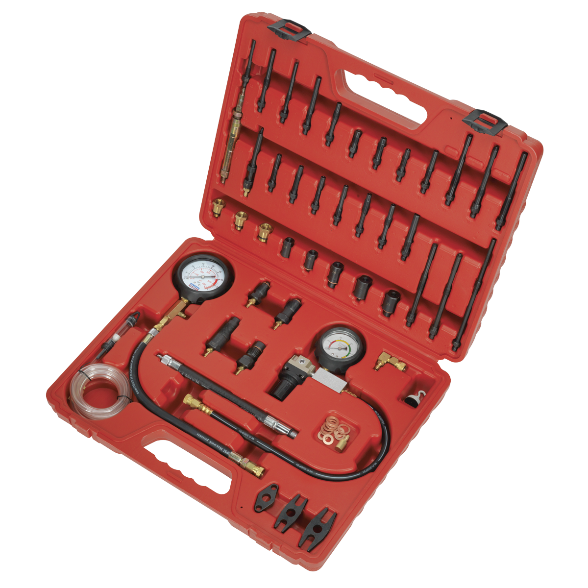 Sealey Diesel & Petrol Compression Leakage & TDC Kit With 600PSI Gauge VSE3156