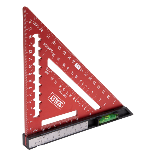 Sealey Speed Square Metric Double Sided Imperial Steel Rule Measuring AK9008