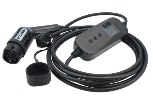 LASER 9107 EV Charging Cable 13A T2 Female-UK Plug W/Charger IP68 5m 3kW