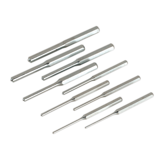 Sealey Roll Pin Punch Set 9 Pieces 1/8-1/2" Imperial In Tool Storage Roll AK9109