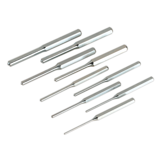 Sealey Roll Pin Punch Set 9 Pieces 3-12mm Metric Supplied In Tool Roll AK9109M