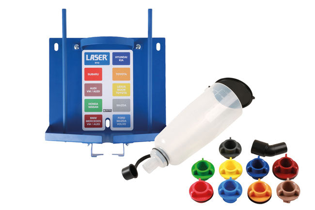 LASER 9120 Oil Funnel Kit With Magnetic Drain Storage Station Steel / Plastic