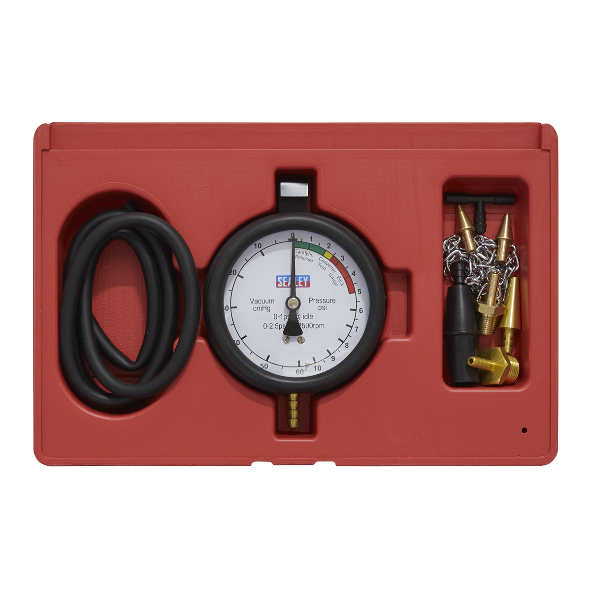 Sealey Catalytic Converter Back Pressure Test Kit With Colour-Coded Scale VSE953