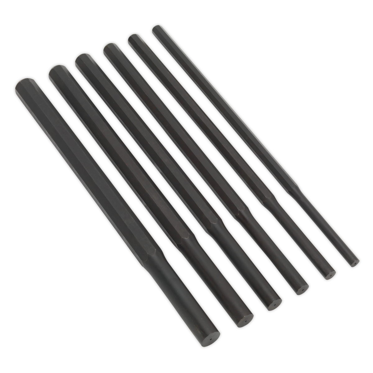 Sealey Parallel Pin Punch Set 6 Pieces Heavy Duty Metric - 350mm AK91226