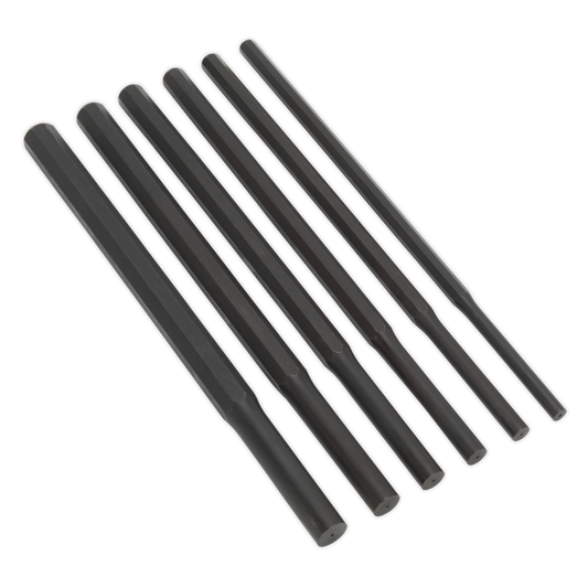 Sealey Parallel Pin Punch Set 6 Pieces Heavy Duty Metric - 350mm AK91226