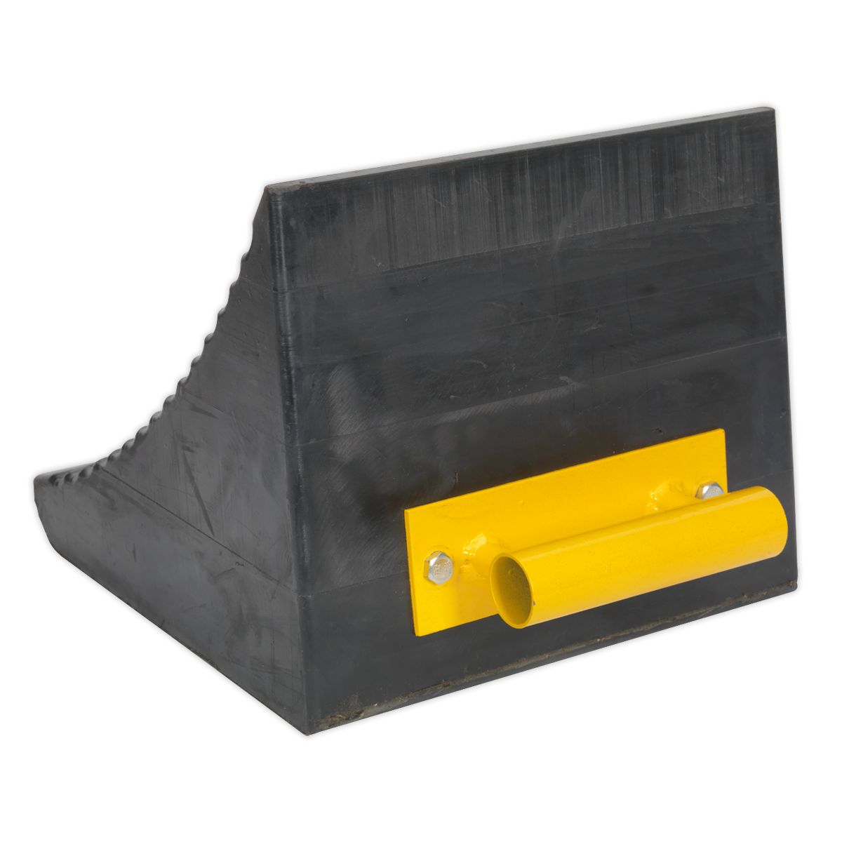 Sealey Heavy Duty Reinforced Rubber Wheel Chock Brake 13.5kg - Single Black WC12