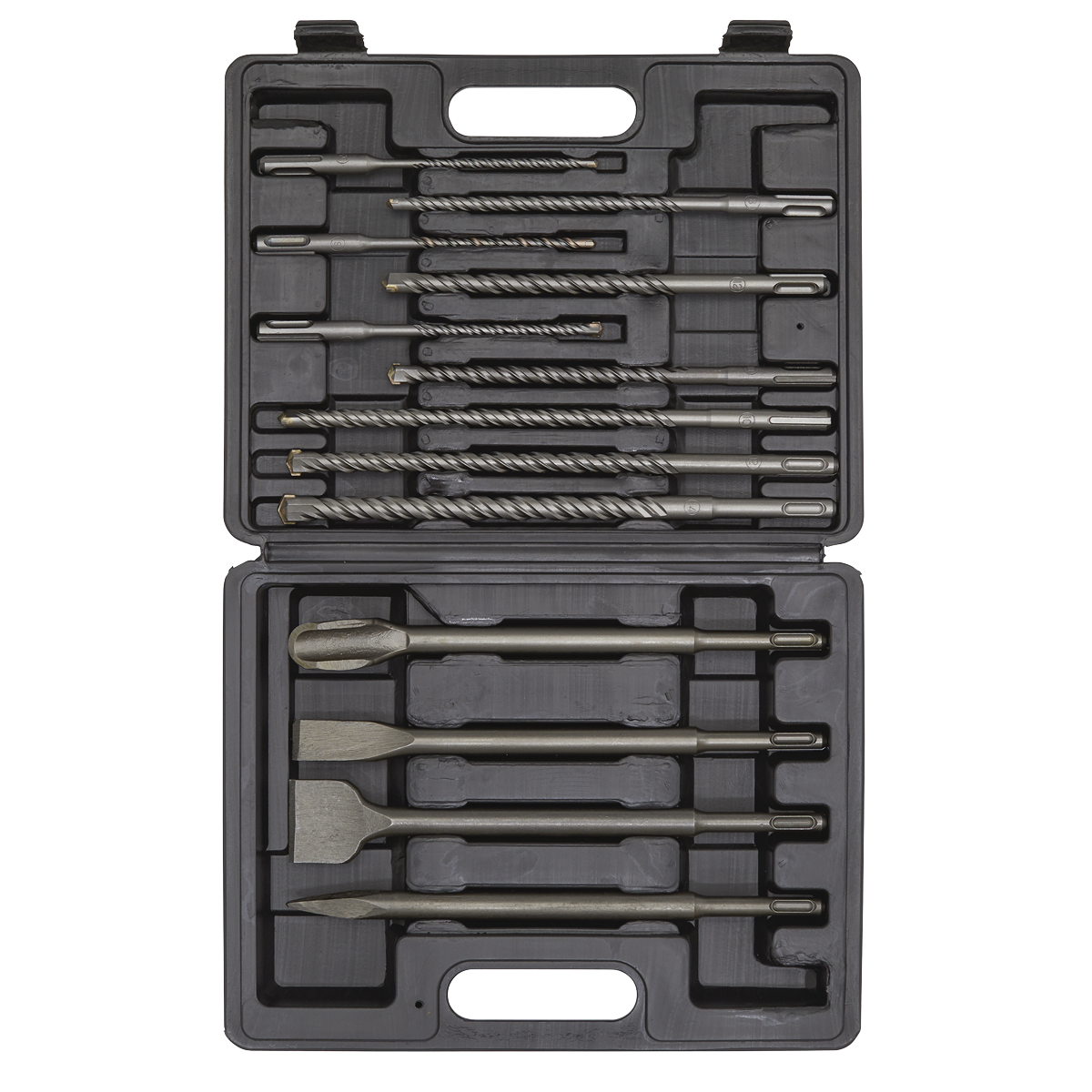 Sealey 13Pc SDS Plus Drill Bit & Chisel Set Supplied in Sturdy Storage Case WDCS