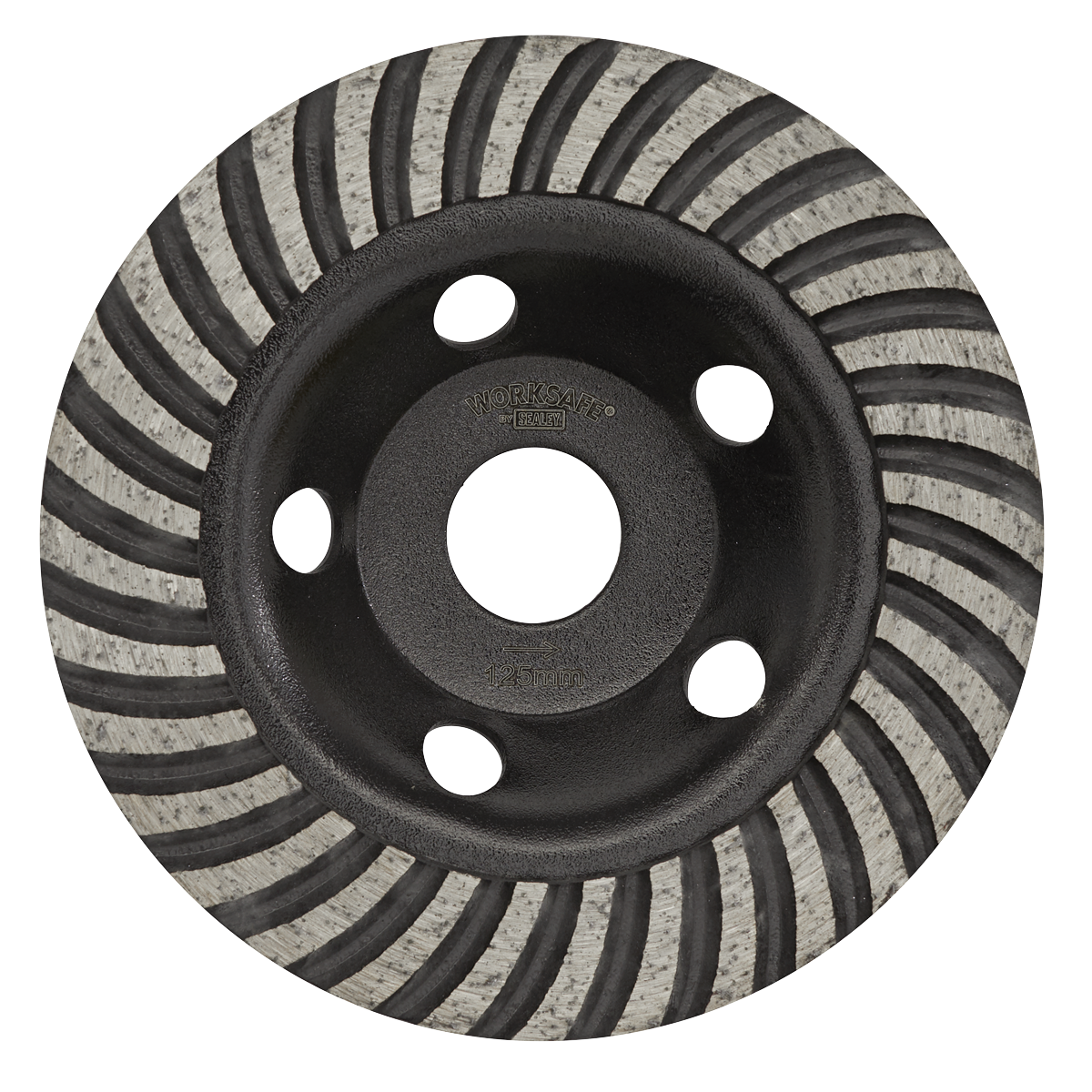 Sealey Concrete Grinding Head Turbo Row Cold Pressed - Ø125mm WDRTCUP125