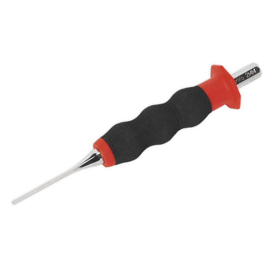 Sealey Sheathed Parallel Pin Punch 2mm Chrome Molybdenum Steel Polished AK91312