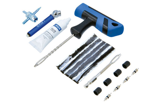 LASER 9147 Road Emergency Tyre Repair Kit With T-Handle & Drill Driver