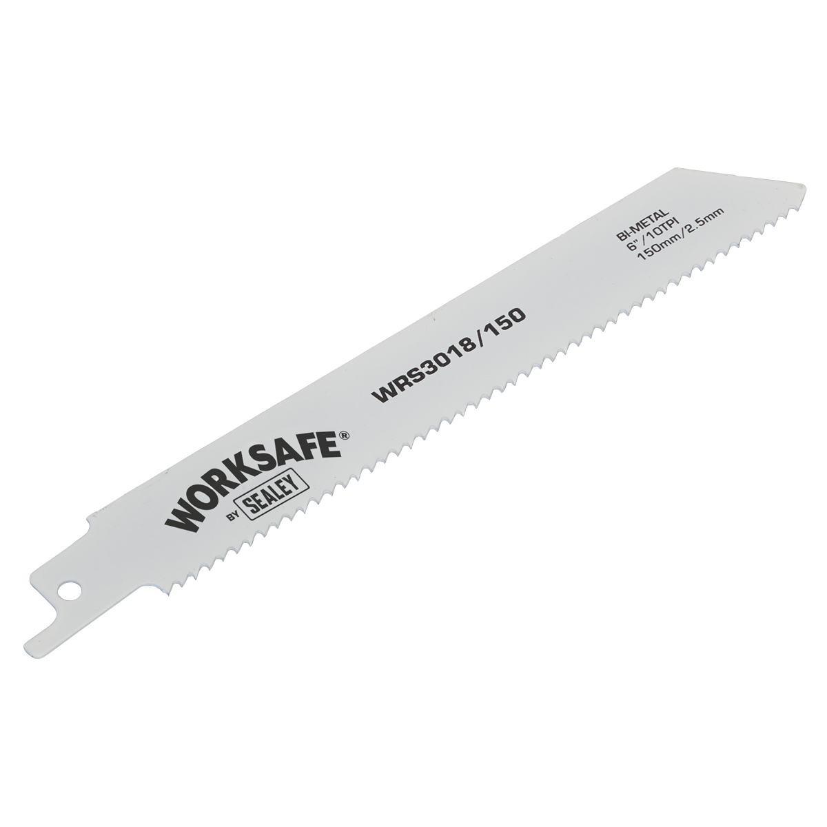Sealey Reciprocating Saw Blade 150mm 10TPI White - Pack of 5 Pieces WRS3018/150