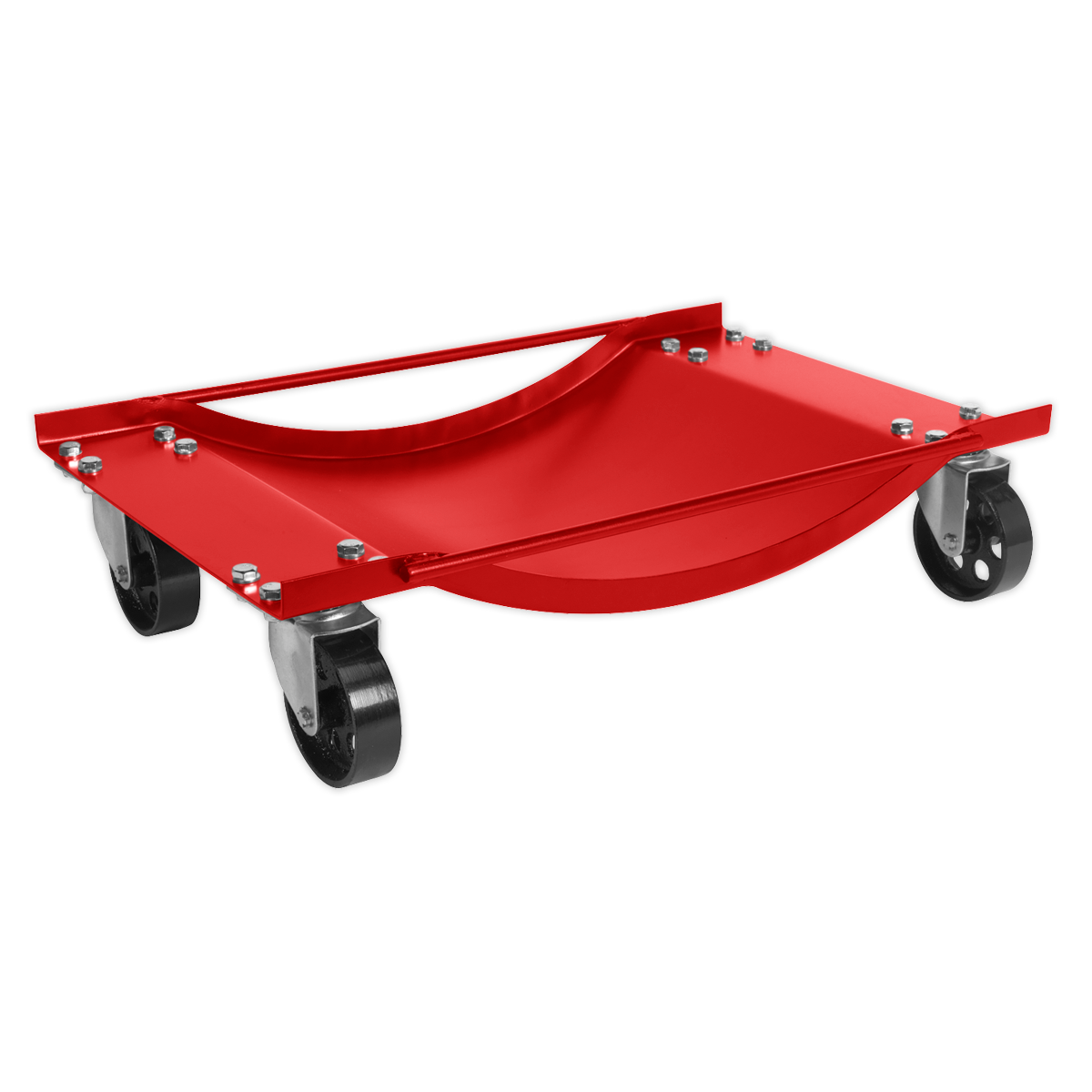 Sealey Two Pressed Steel Wheel Dollies Ø90mm Metal Castors 454kg Capacity WS454