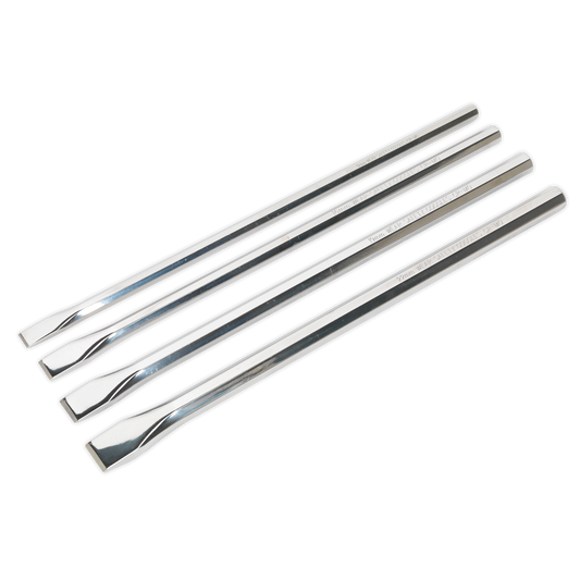 Sealey Chisel Set from Chrome Molybdenum Steel 4 Pieces Extra Long AK9148