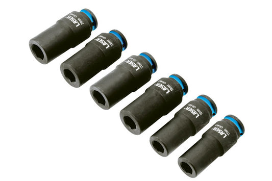 LASER 9172 Weighted Impact Socket Set 6pc 1/2" Drive Chrome Molybdenum Steel