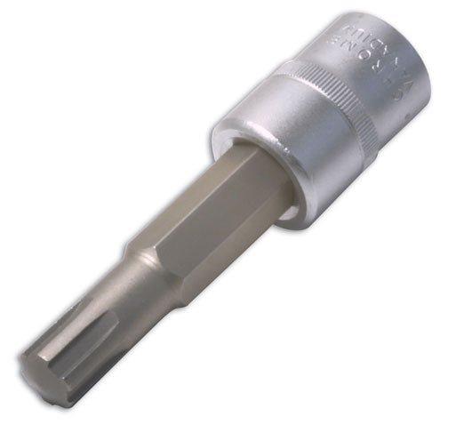 LASER 3212 Screwdriver M13 Ribe PolyDrive Bit 1/2" Drive 100mm CRV S2 Steel