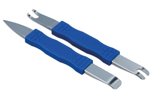 LASER TOOLS 9182 Double Ended Trim Clip Tool 5 & 7mm Jaw Width 2 Pieces