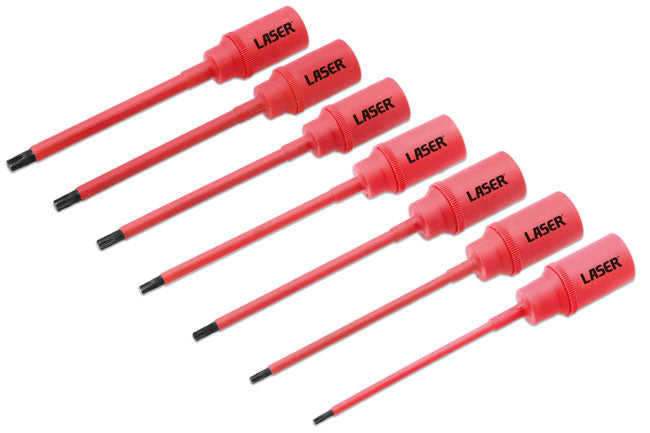 LASER 9184 Extra Long Insulated Slim Torx Bit Socket Set 3/8" Drive Ch-V