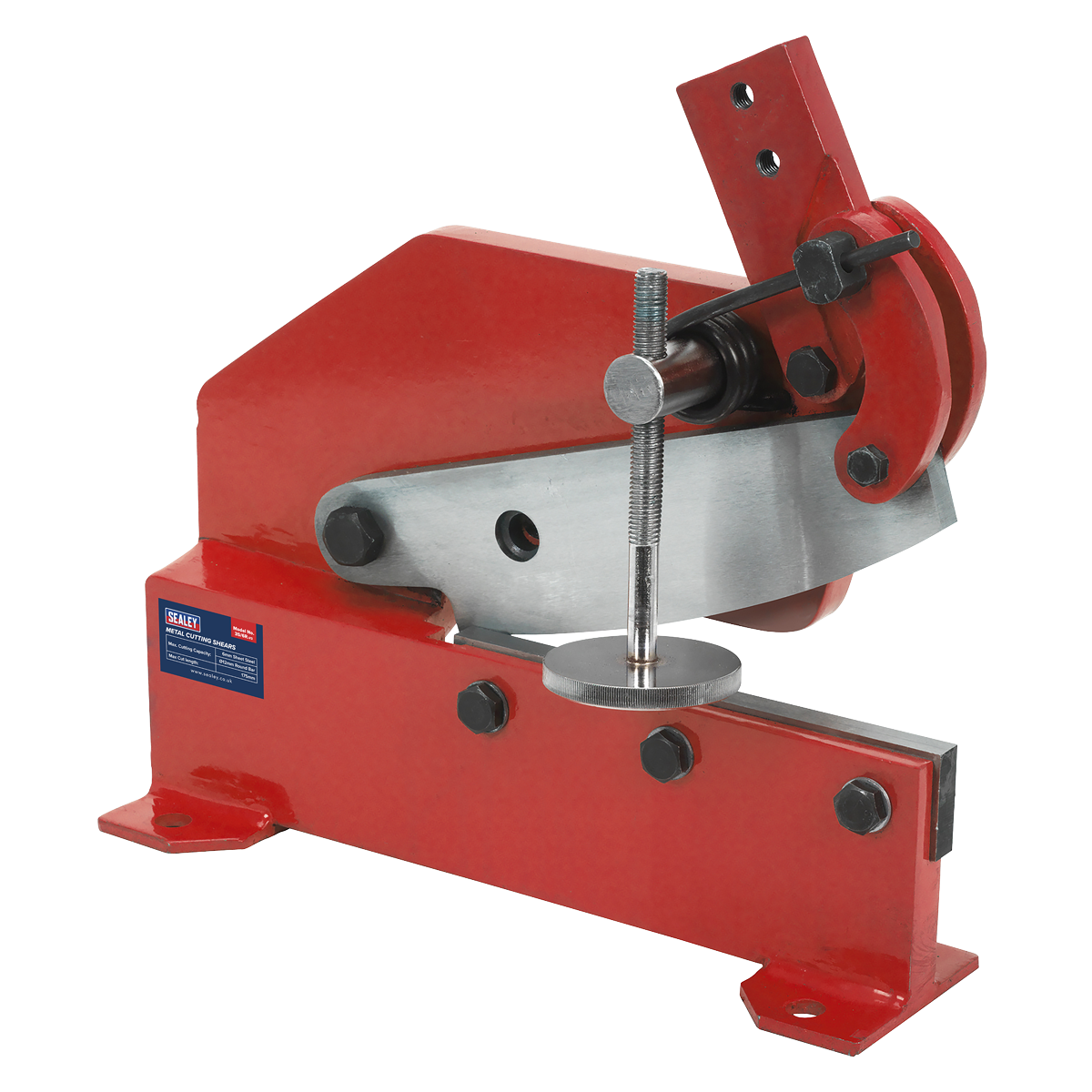 Sealey Ø12mm Round Metal Cutting Shears 6mm Sheet Capacity Steel-Plate Red 3S/6R