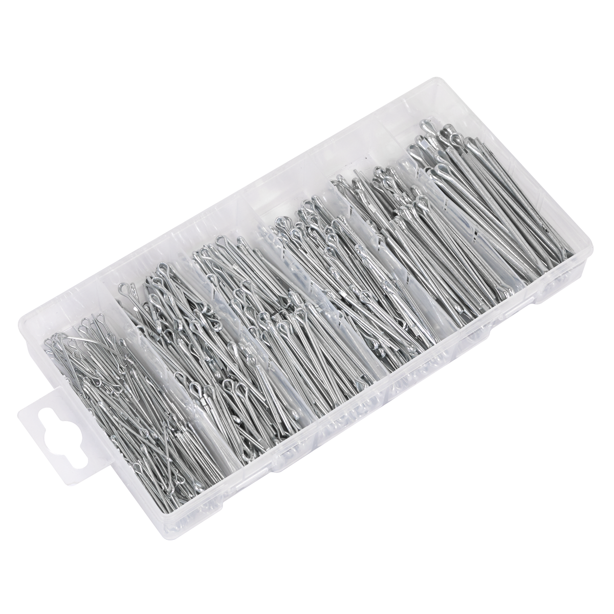 Sealey Split Pin Assortment 555 Pieces Small Sizes Imperial & Metric AB001SP