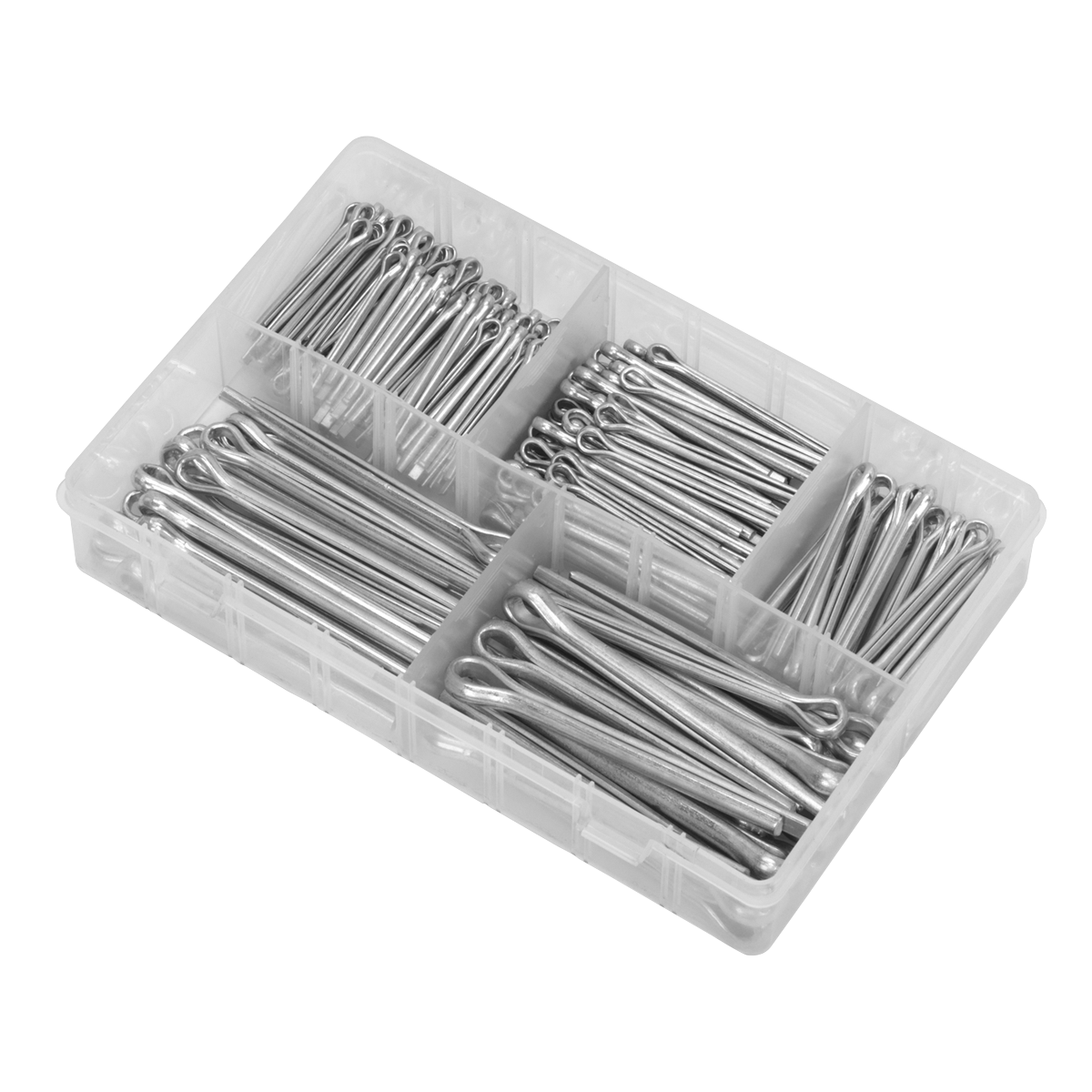 Sealey Split Pin Assortment 230 Pieces Large Sizes Imperial & Metric AB003SP