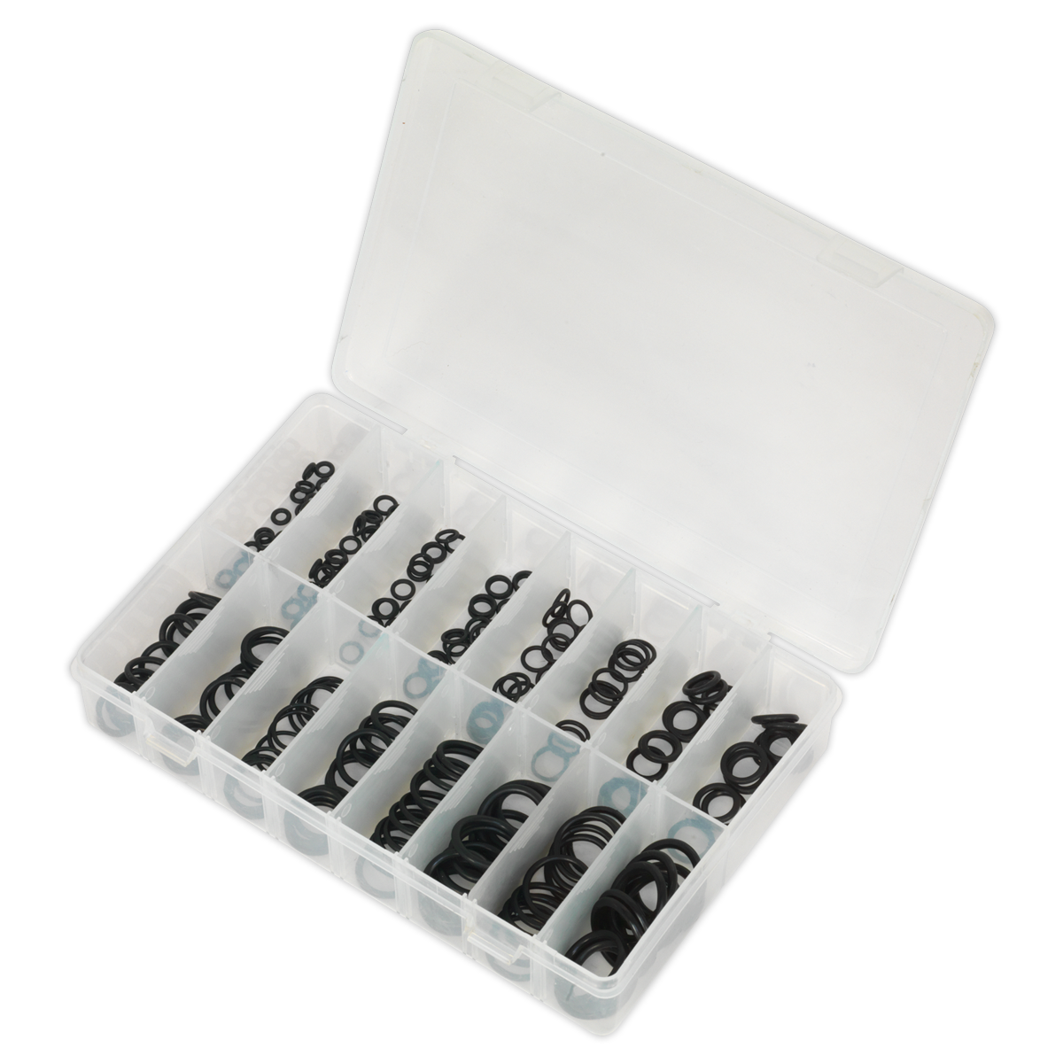 Sealey O Rings 225 Pieces Assorted Rubber Metric 3.5-21mm x 1.5-3.5mm AB004OR