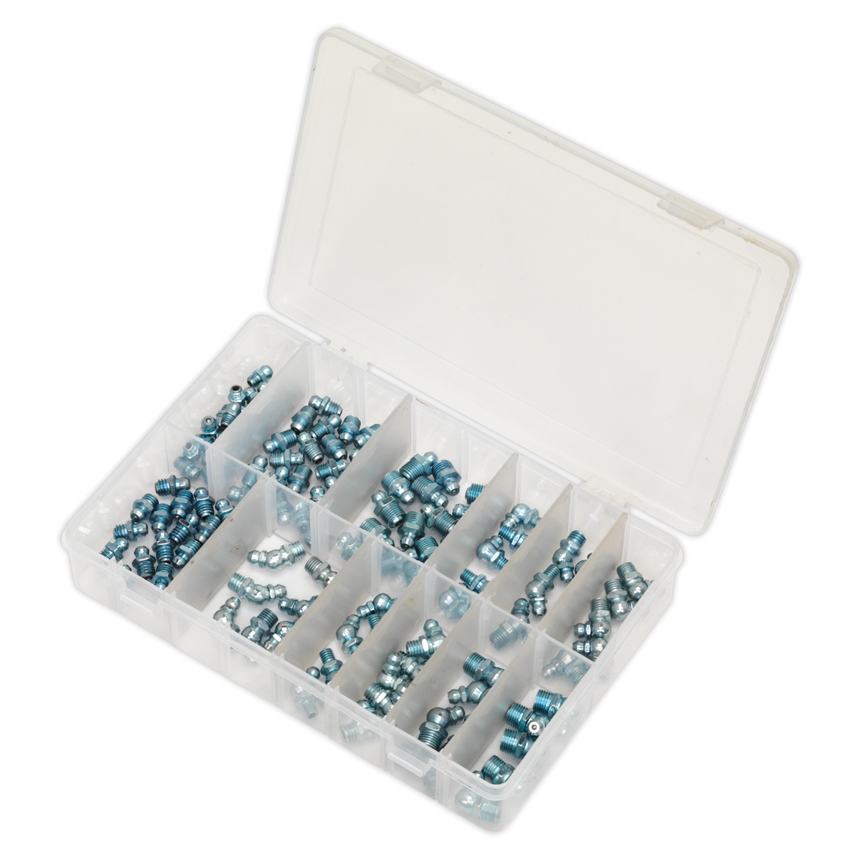 Sealey Grease Nipple Assortment Metric 45° & 90° Angles 115 Piece AB008GN