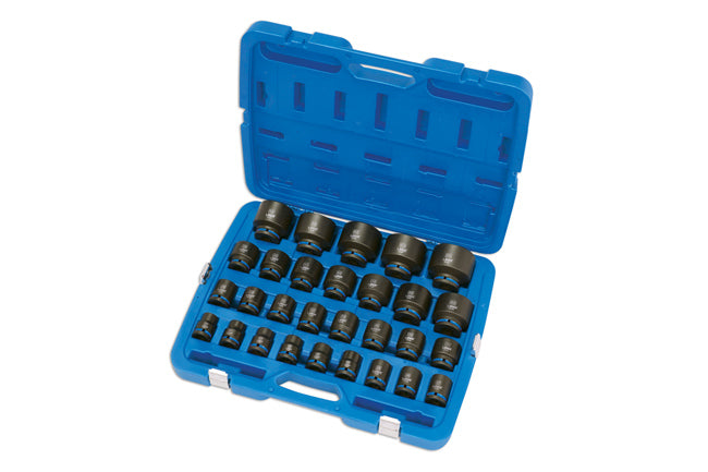 LASER 9223 Standard Length 3/4" Drive Impact Socket Set 19-65mm 29 Pieces