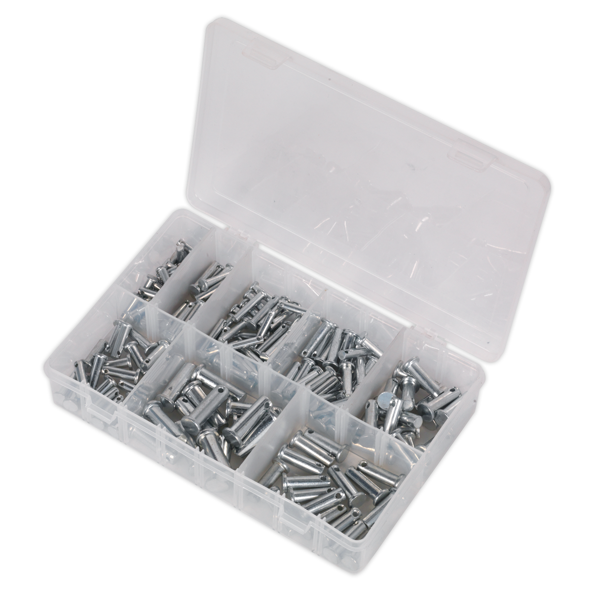 Sealey Clevis Pin Assortment With Partitioned Box 200 Pieces Imperial AB019CP
