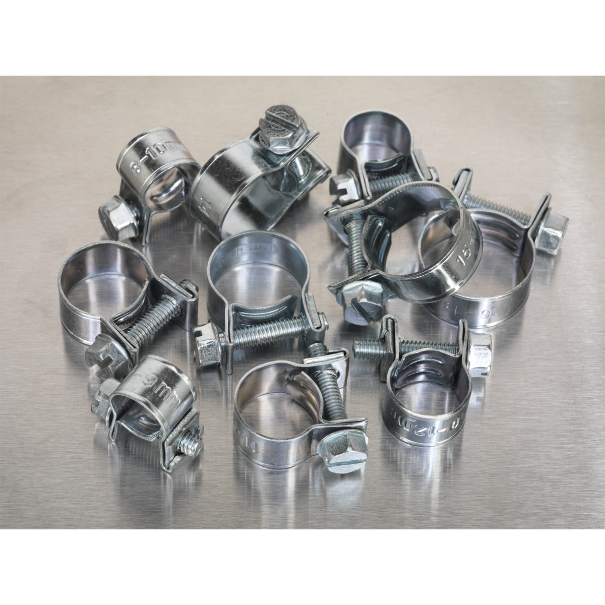 Sealey Mini Hose Clips Assortment With Partitioned Box - 100 Pieces AB042MH
