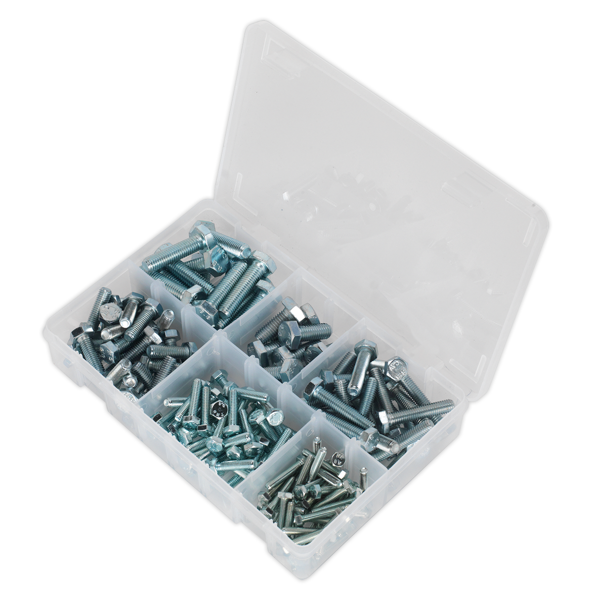 Sealey Setscrew Assortment 150 Pieces Metric M5-M10 High Tensile DIN 933 AB048SS