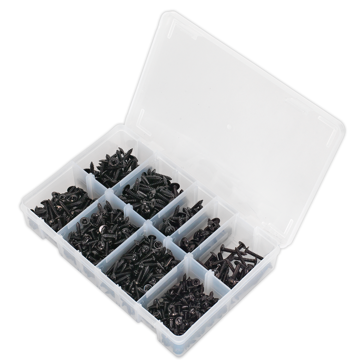 Sealey Self Tapping Screw Assortment 700 Pieces Flanged Head BS 4174 AB066STBK