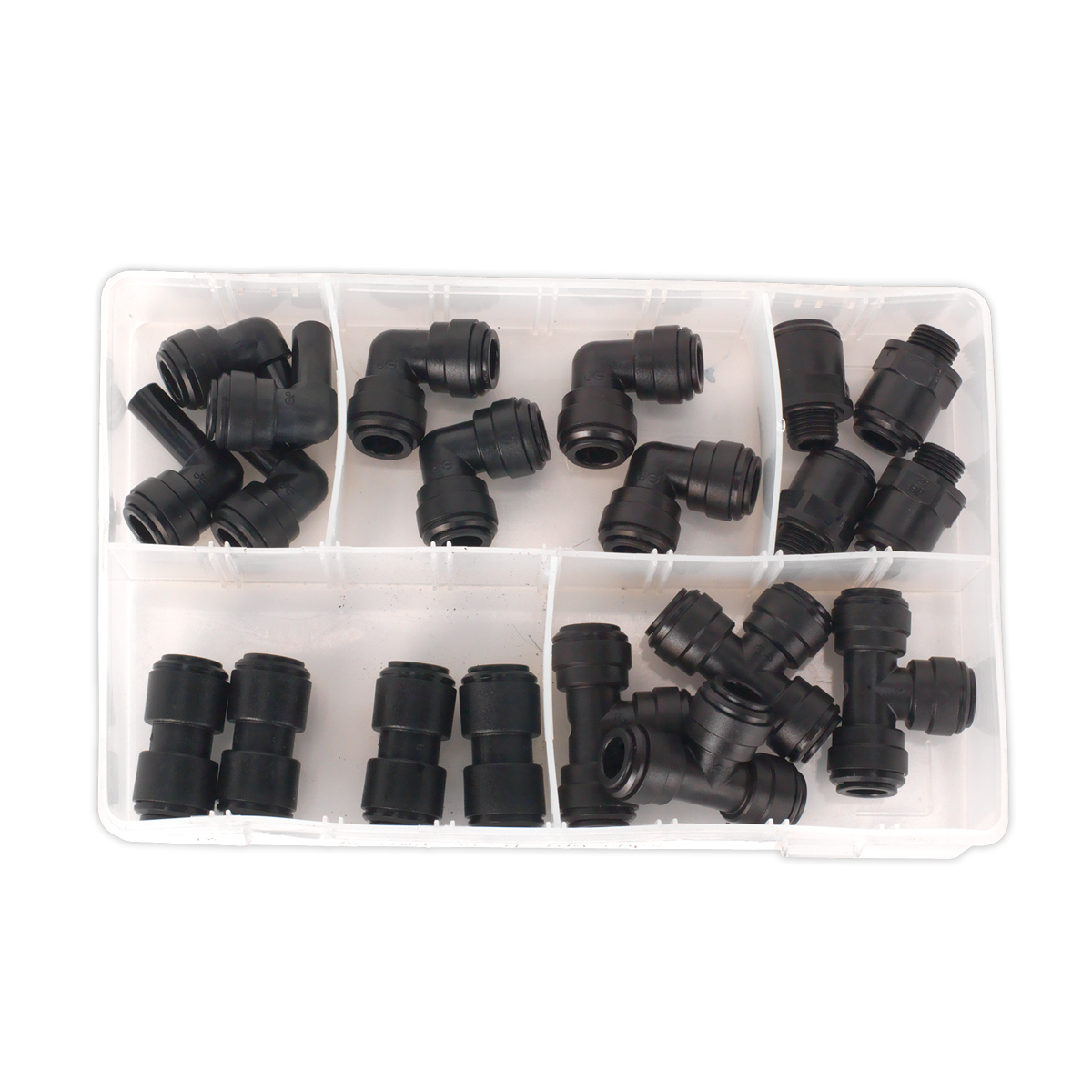 Sealey Speedfit Coupling Assortment 20 Pieces 10mm Metric - Black AB070JG