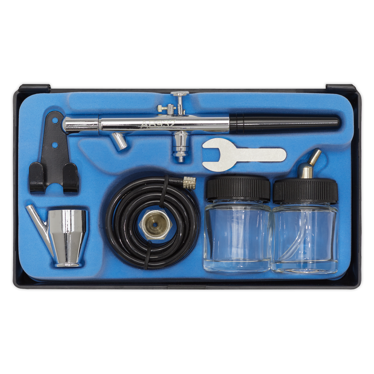 Sealey Air Brush Kit With 1.6m Small-Bore Hose & 1/4" Reduction Nipple AB932