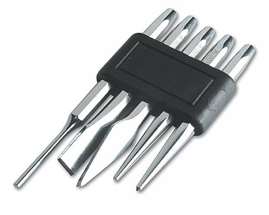 LASER 3230 5-Piece Punch & Chisel Set Chromium-Vanadium Steel DIY Professional