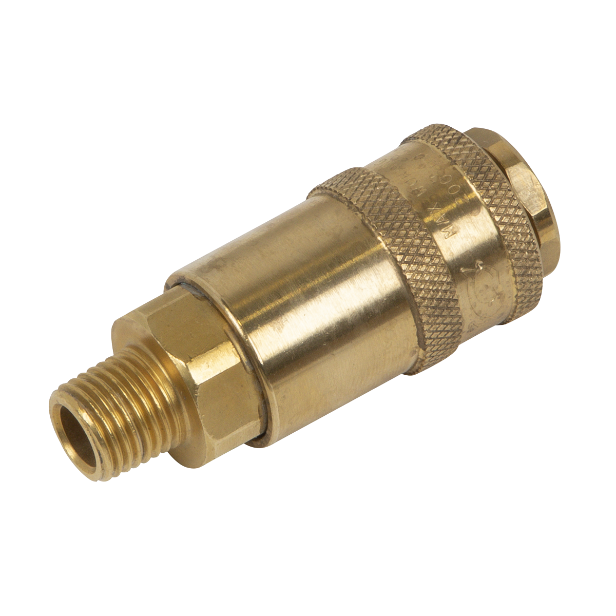 PCL Non-Corrodible Coupling Body Male 1/4" BSPT Brass High Pressure AC91
