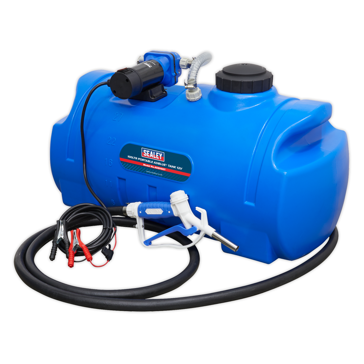 Sealey Portable AdBlue Tank With 4m Electric Cable & Clamps 100L 12V ADB100T