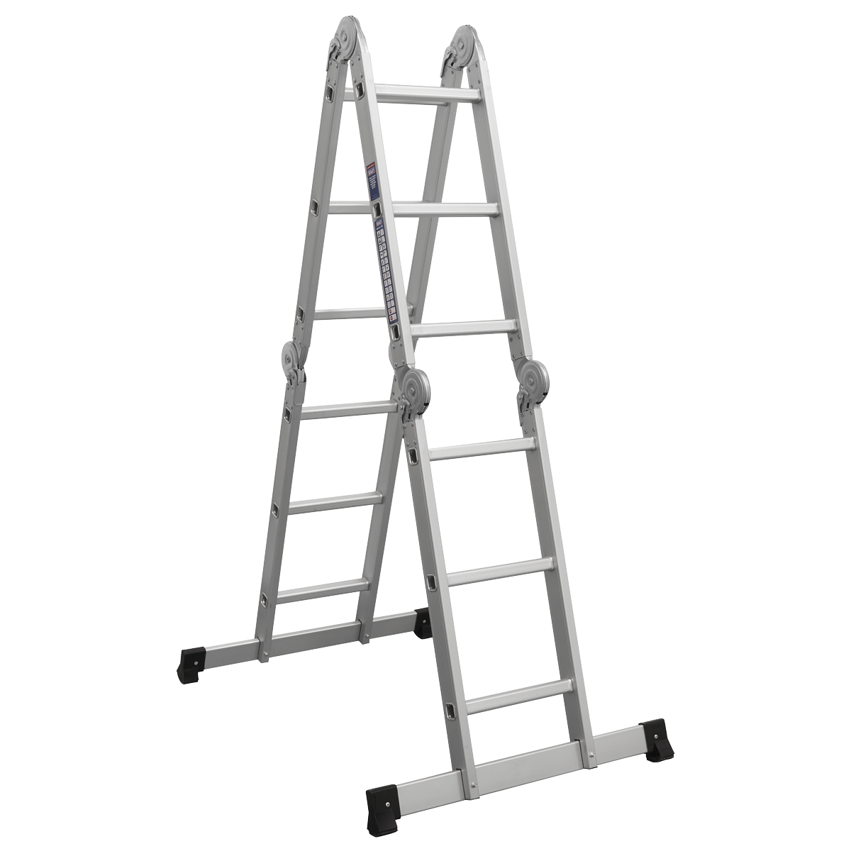 Sealey Aluminium Folding Platform Ladder 4-Way EN 131 Approved Silver AFPL1