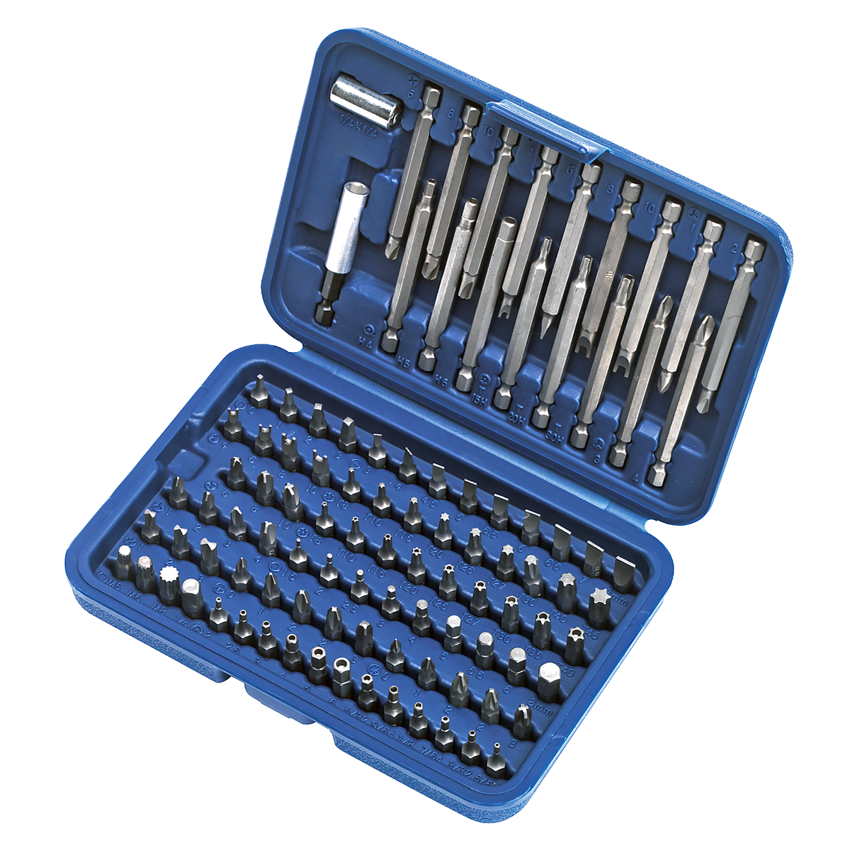 Sealey Power Tool Security Bit Set 99pc Long /Short Chrome Vanadium Steel AK2099