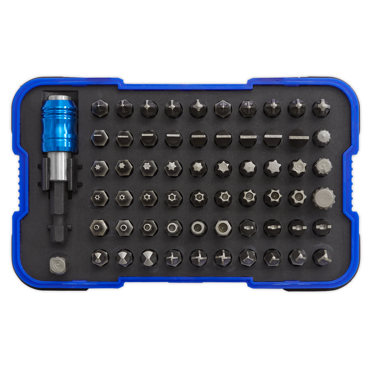 Sealey Power Tool Security Bit Set With Quick Release Chuck 62 Pieces AK2108