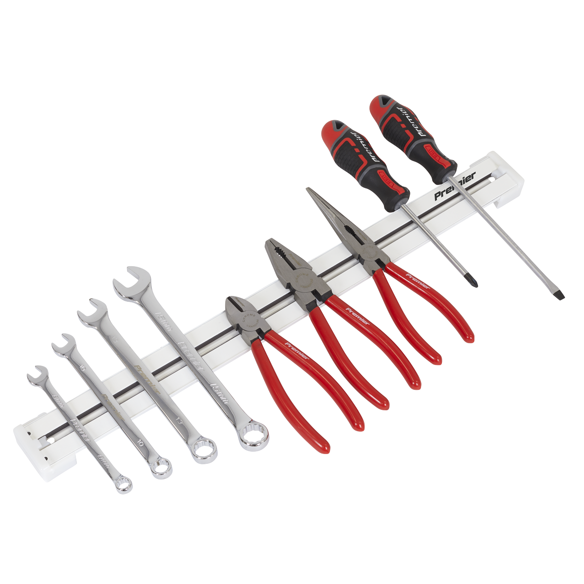 Sealey Premier Magnetic Tool Rail Holder 500mm x 40mm Fixing Screws AK211