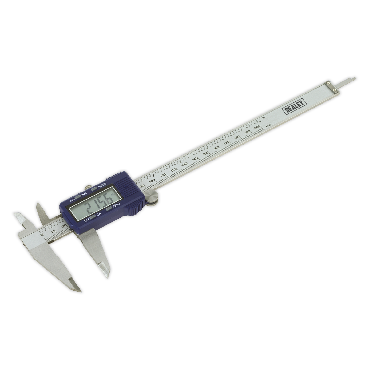 Sealey Digital Vernier Caliper 0-200mm 0-8" Stainless Steel LCD Display AK9622EV