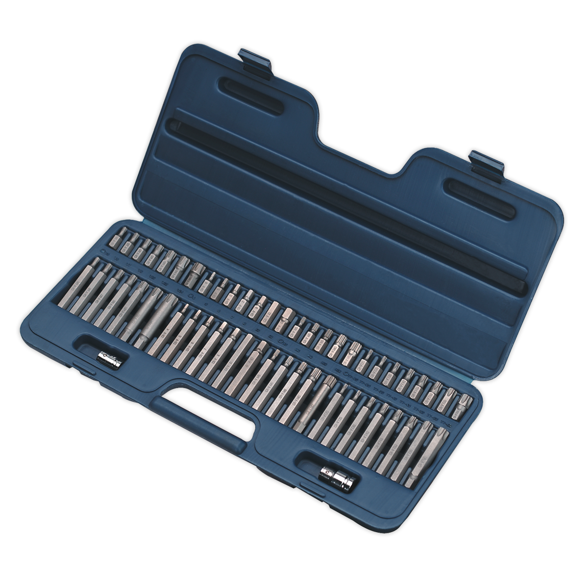 Sealey Ribe Spline Hex Security TRX-Star Bit Set 56pc 3/8" 1/2" Drive AK21956